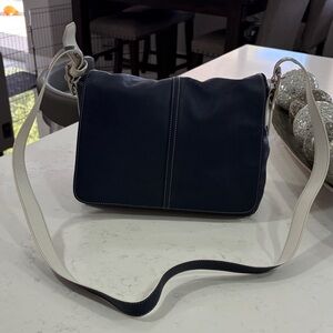 Coach Navy and Cream Crossbody Bag